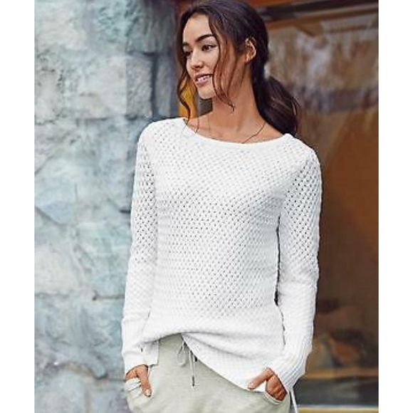 NWOT Athleta White Cypress Sweater - Picture 3 of 9